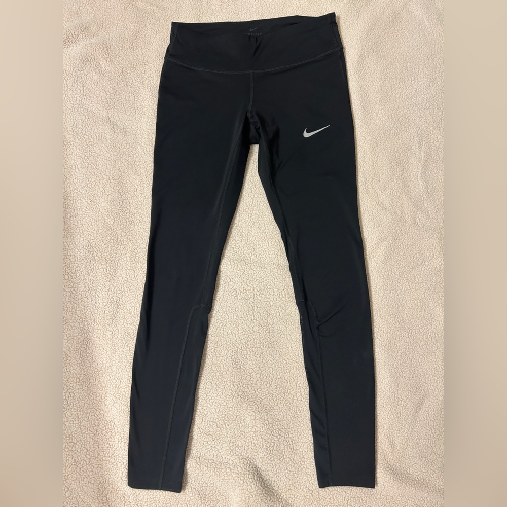 Nike Black Active Leggings with White Logo